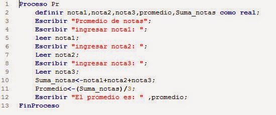 Resultado de imagen para estructura de trabajo: lectura en programacion ejemplos en pseudocÃ³digo